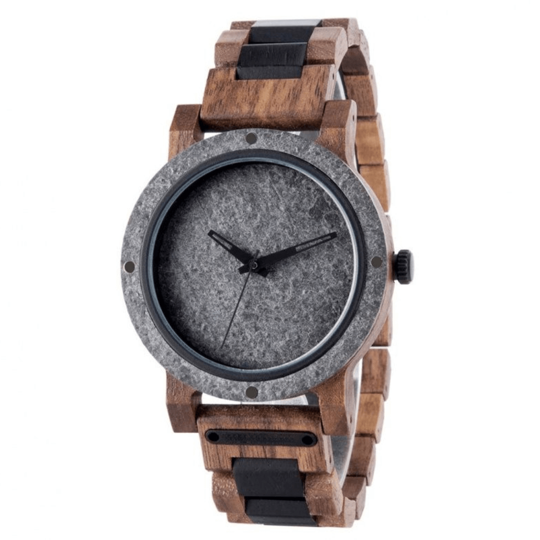 Jet Stone Wood Watch