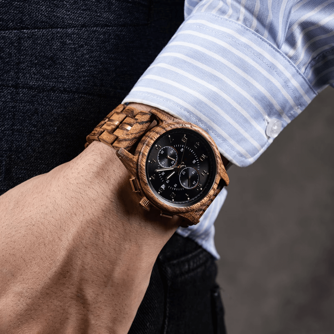 Strata Chronograph Wood Watch