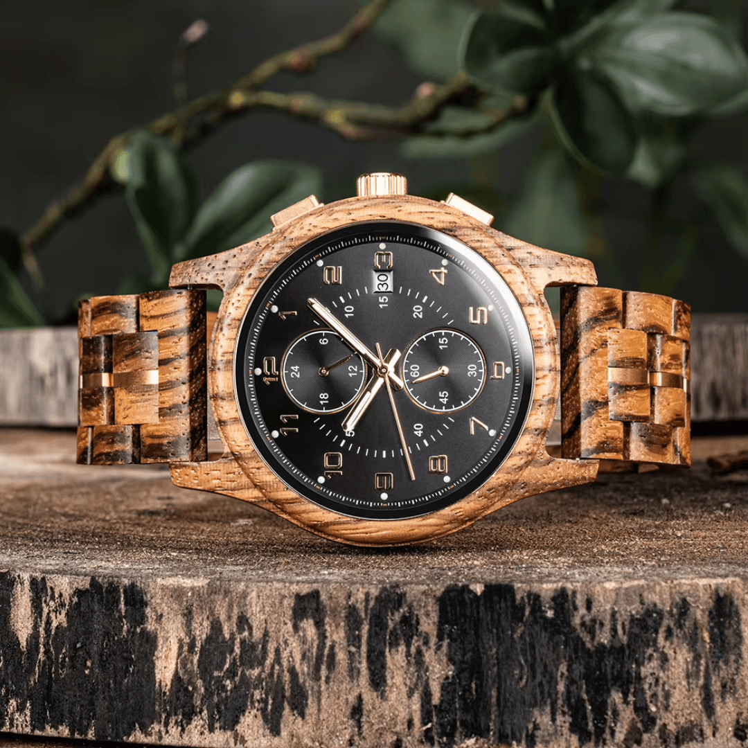 Strata Chronograph Wood Watch