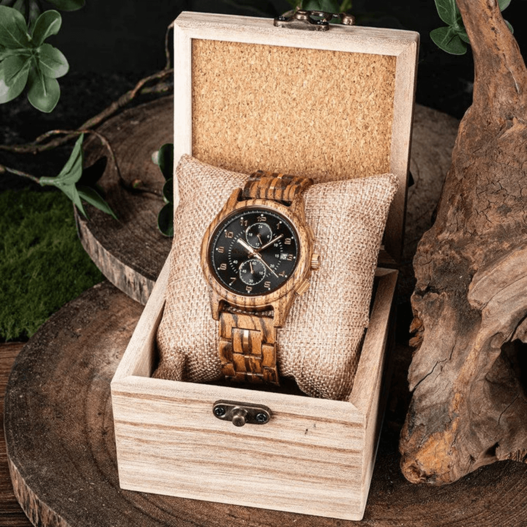 Strata Chronograph Wood Watch