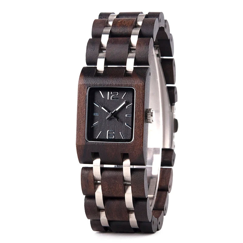 Dusk Square Wood Watch